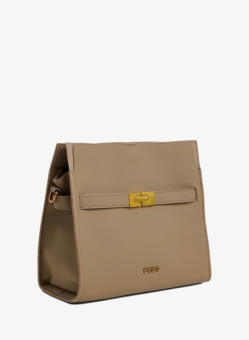 BCBG Logo Detail Satchel Bag - Image 3